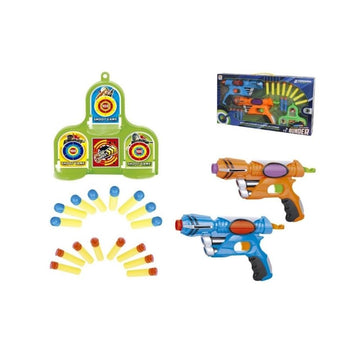 Set me 2 pistoleta lodër për fëmijë + tabelë