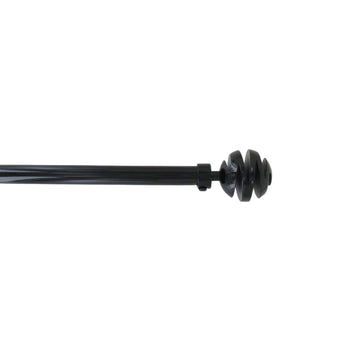 Shkop perdesh I zgjerueshëm, 210 x 380 cm, D19, e zeze e shndritshme