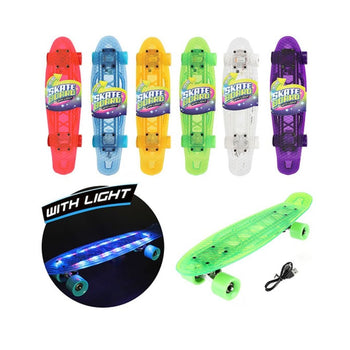 Skateboard me dritë 55cm